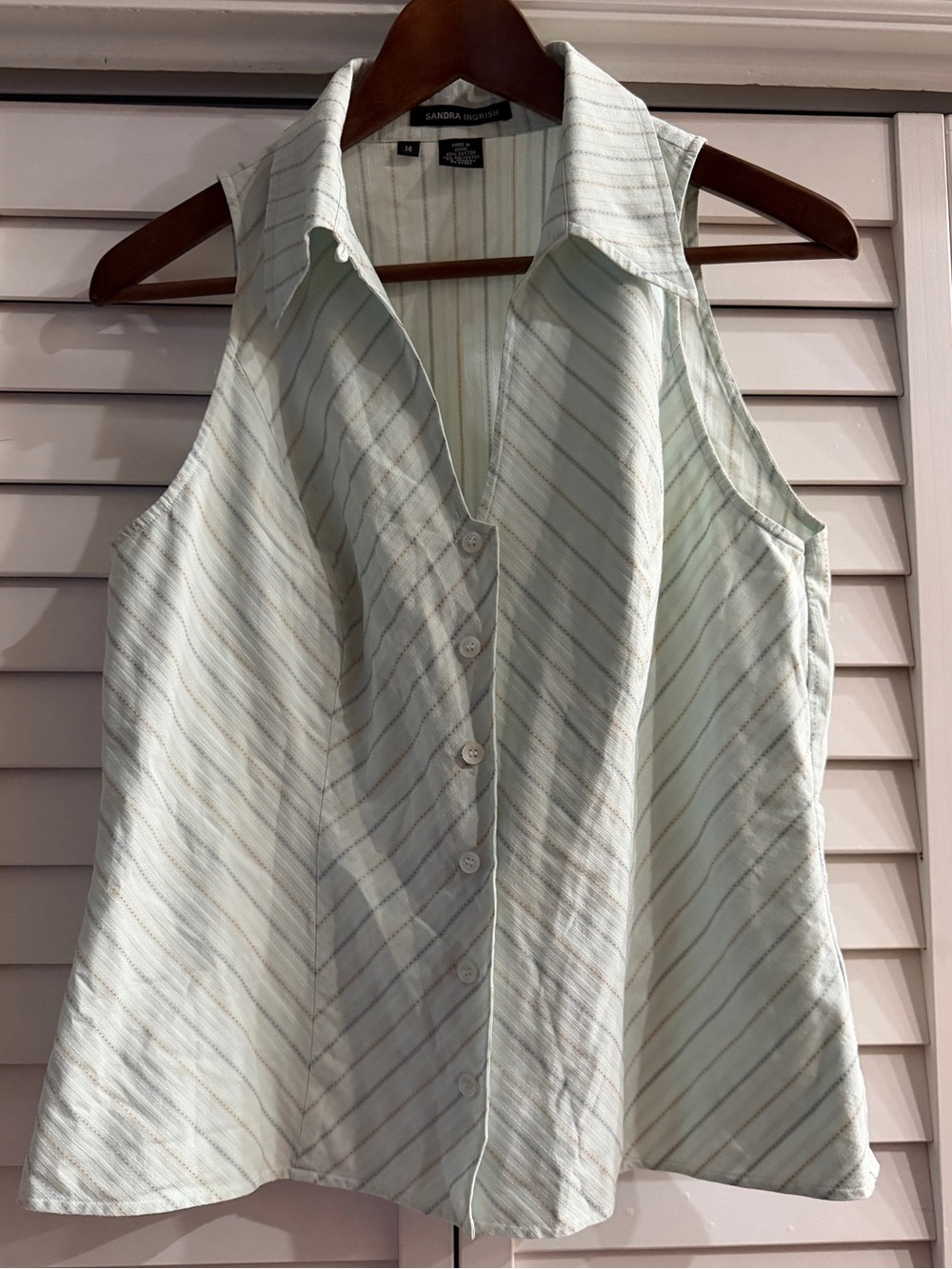 Sandra Ingrish Sleeveless Blouse - Size 14